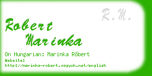 robert marinka business card